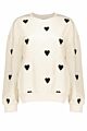 Geisha Sweater Hearts Terry Light Sand Black