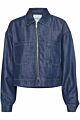 Soaked Friday Cropped Jacket Dark Blue Denim