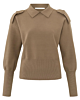 YAYA Sweater With Epaulettes Coca Mocha Brown