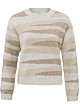 YAYA Textured Pattern Sweater Beige Melange Dessin