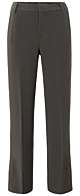YAYA Woven Wide Leg Trousers With Slit Mulch Brown