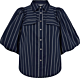 Co'couture Sebi Stripe Puff Shirt Navy