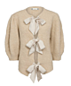 Co'couture CoralieCC Bow Rib Cardigan Bone