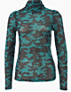 POM Turtleneck Shirt Camo Teal Green