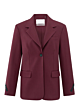 Yaya Woven Blazer Button Details Tawny Port Red