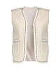 Geisha Gilet Teddy Embroidery Off White