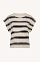 By Bar Mason Stripe Top Navy Grain Stripe