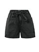 Yaya Cargo Short High Waist Washed Black