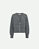 Co'couture Coralie Button Rib Knit Grey Melange