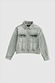 With Black Abigale Denim Jacket Spring Grey