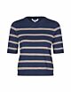 Mbym Carla Stripe Knit Blue Island Fossil Stripe