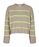 Co'Couture Row Stripe Knit Champagne