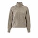 Yaya Turtle Neck Cable Sweater Dark Sand Melange