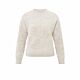 Yaya Flower Jacquard Sweater Off White Melange