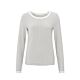 YAYA Striped Top Long Sleeves Blanc De Blac White