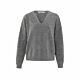 Yaya Sweater Round V-Neck Formal Gray