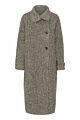 Saint Tropez FawnSZ Long Coat Mist Grey Melange