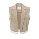 Yaya Sleeveless Gilet Twill Beige