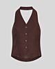 MSCH Naira Claritta Halterneck Waistcoat Fudge