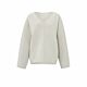 Yaya Oversized V-neck Sweater Pumice Stone Beige