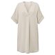 Yaya Flowy Dress V-Neck Rainy Day Beige