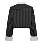 Co'couture DannyCC Stripe Crop Shirt Black