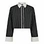 Co'couture DannyCC Stripe Crop Shirt Black