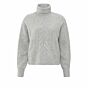 Yaya Turtle Neck Cable Sweater Medium Grey Melange