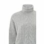 Yaya Turtle Neck Cable Sweater Medium Grey Melange