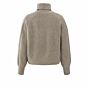 Yaya Turtle Neck Cable Sweater Dark Sand Melange