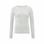 Yaya Structured Knitted Top Light Grey Melange