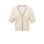 Yaya Ribbed Cardigan Stich Detail Summer Sand