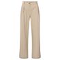 Yaya Woven High Waist Trousers Twill Beige