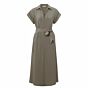 Yaya Woven Short Sleeve Dress Clay Pebble Grey