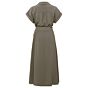 Yaya Woven Short Sleeve Dress Clay Pebble Grey