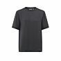 Yaya Woven Top Short Sleeves Anthracite Silver