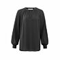 Yaya Woven Top Open Sleeve Anthracite