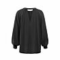 Yaya Woven Top Open Sleeve Anthracite