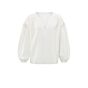 Yaya Woven Top V-neck Blanc De Blanc