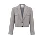 Yaya Woven Short Blazer Jacket Feather Grey