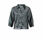 YAYA Metallic Blouse Dark Metal Grey