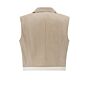 Yaya Sleeveless Gilet Twill Beige