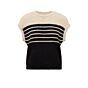 Yaya Sleeveless Knitted Top Stripes Summer Sand