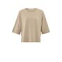 Yaya Oversized Fine Knitted T-Shirt Humus Beige