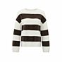 Yaya Oversized Block Stripe Sweater Chocolate Brow