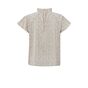 Yaya Top High Ruffled Neck Moonstruck Grey Dessin