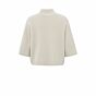 Yaya High Neckline Sweater Rib Sleeves Stone Beige